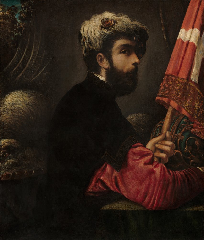Retrato de um homem como São Jorge de Giuseppe Caletti