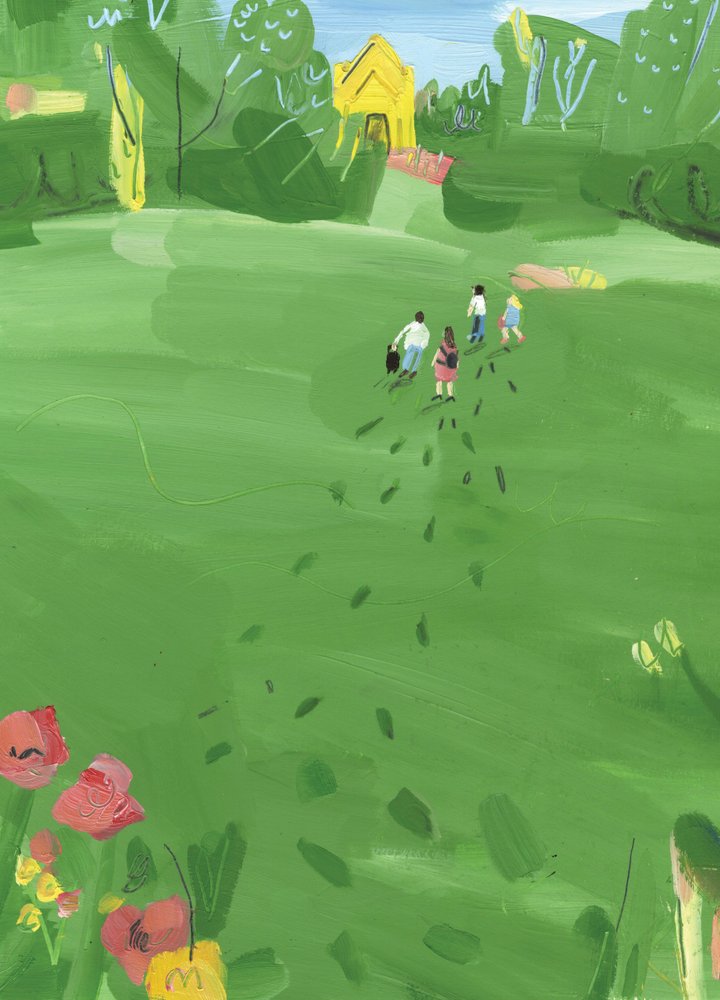 Uma casa para Essex, 2012 (óleo sobre papel) de Grace Helmer