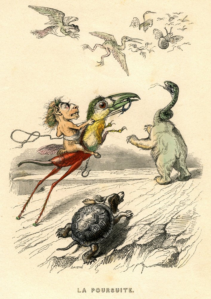 Ilustração para o romance "Un Autre Monde" de Henri Fournier de Grandville (1803-47)