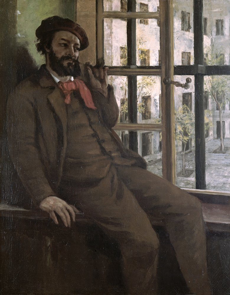 Auto-retrato em St. Pelagie, 1871 de Gustave Courbet