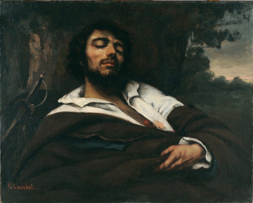 O Homem Ferido, ca 1866. de Gustave Courbet
