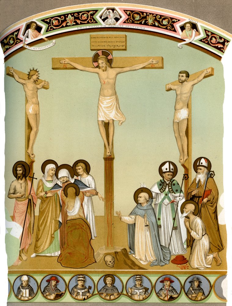 Cristo na Cruz, século 15 1849. de H Moulin