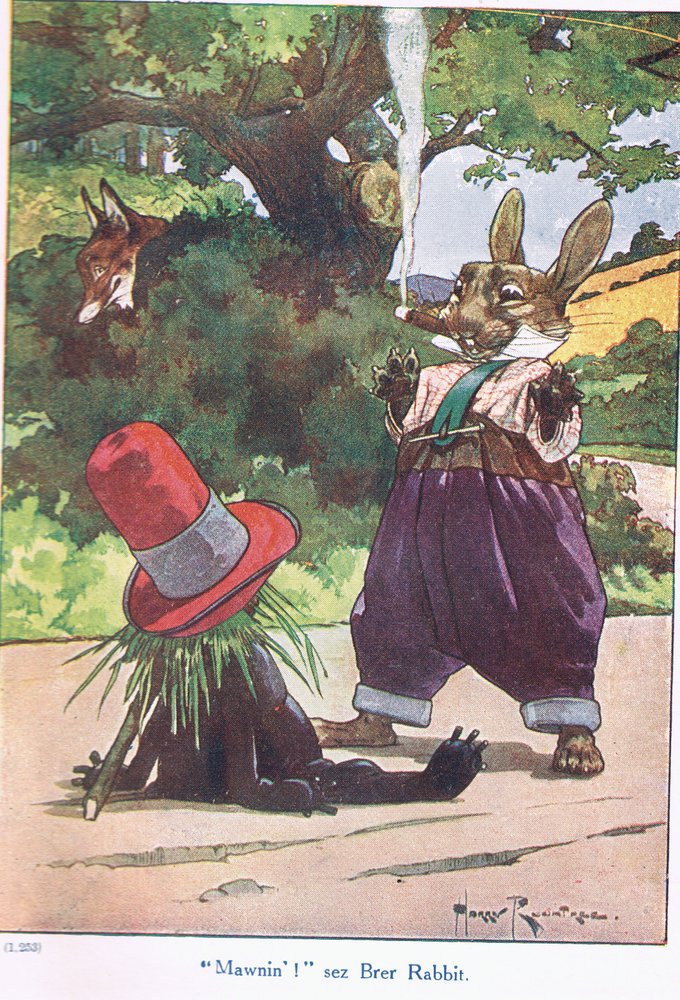 Mawnin' diz Brer Rabbit (cor litho) Brer Rabbit (guache sobre papel)
