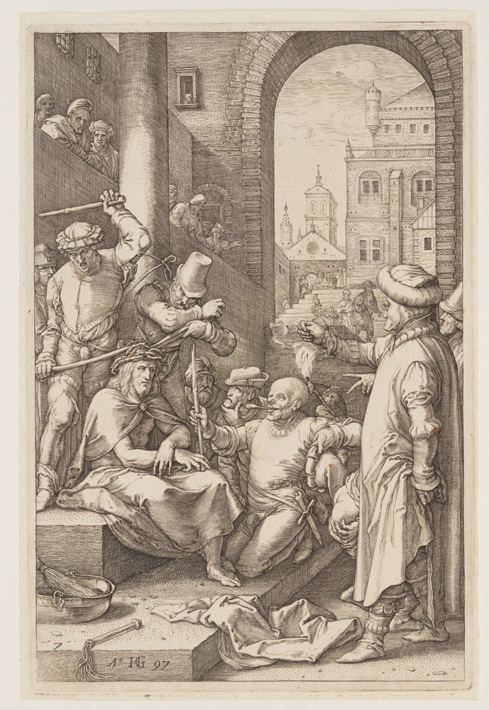 A coroação de espinhos, de A Paixão de Hendrick Goltzius