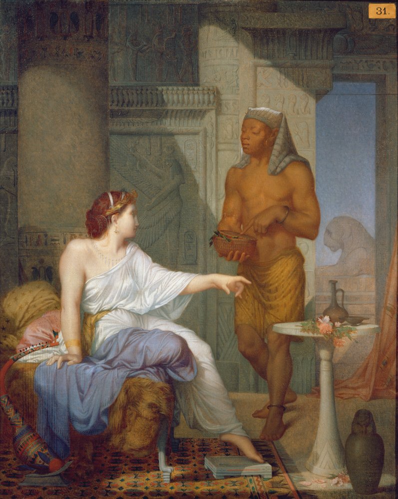 Cleópatra e a sua escrava de Henri Blaise Francois Dejussieu