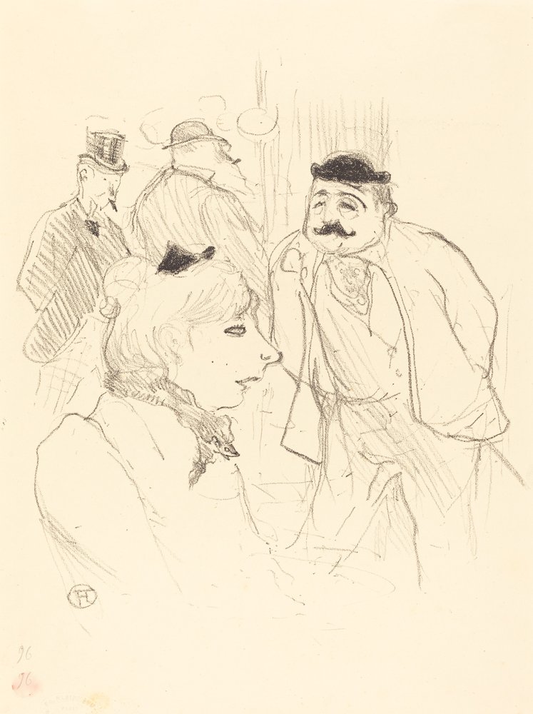 A haste do Moulin-Rouge, 1894. de Henri de Toulouse-Lautrec