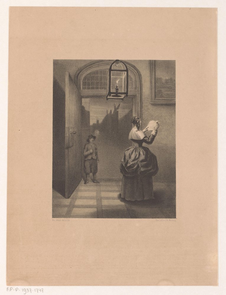 Mulher que lê cartas de Henri van Seben