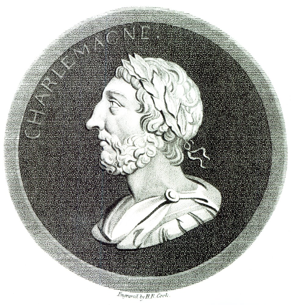 Retrato de Carlos Magno, de &39;A História do Declínio e Queda do Império Romano&39;, Vol. 4, pág. 121, de Edward Gibbon, 1808 de Henry R. Cook