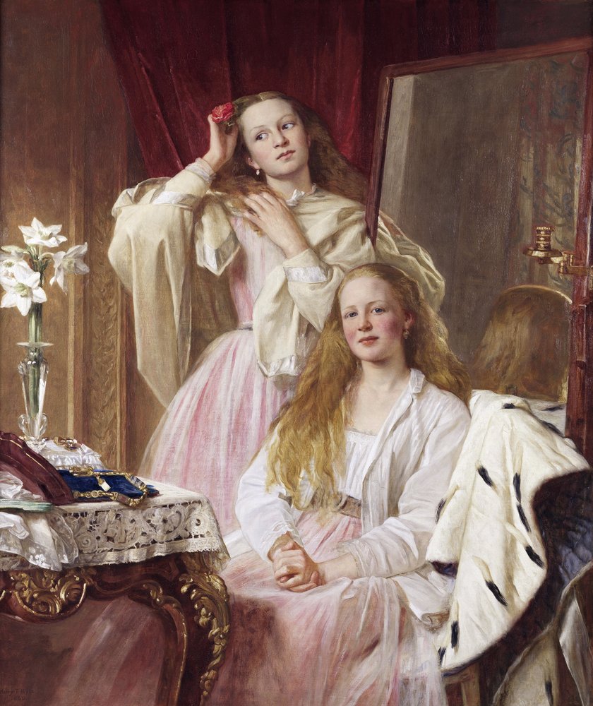 Emma e Federica Bankes de Soughton Hall, por Henry Tanworth Wells