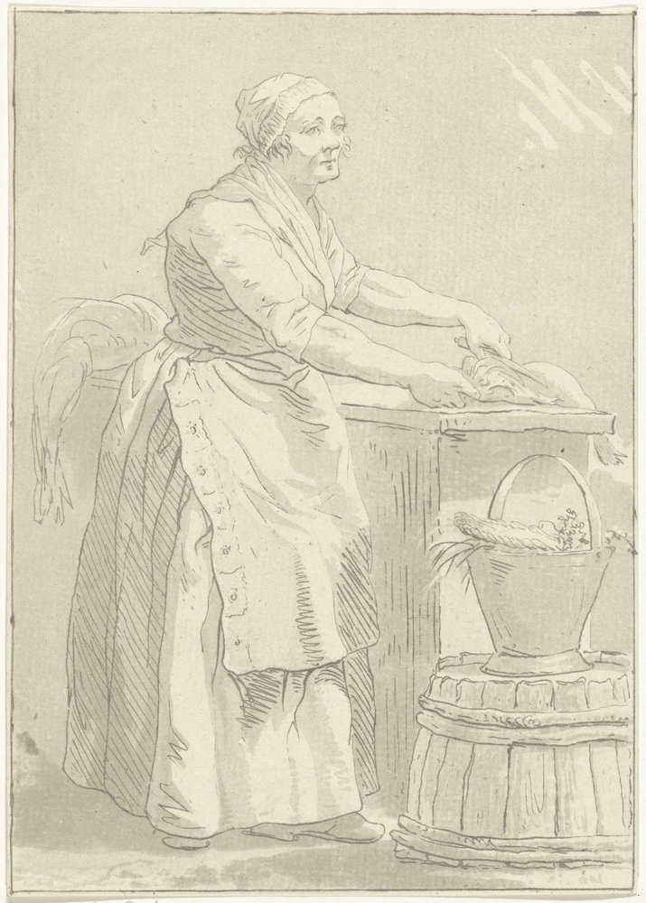Mulher de limpeza de peixe
Fishwoman de Hermanus Fock