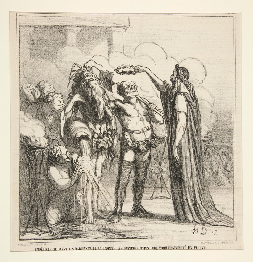 Empedocles a receber de Honoré Daumier