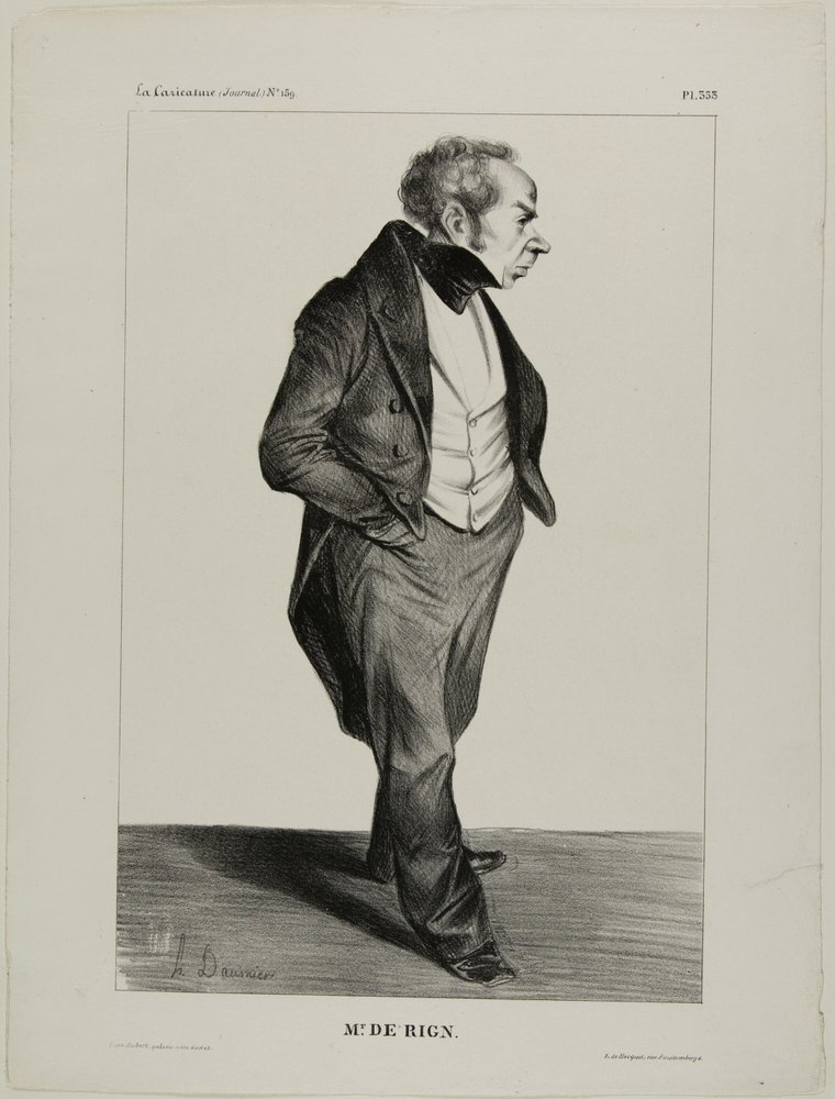 Sr. De Rign, chapa 333 de Celebridades da Cartooning de Honoré Victorin Daumier