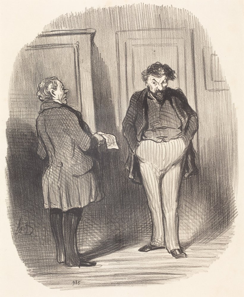 Poderia dizer-me...? Estou com gripe!... de Honoré Daumier