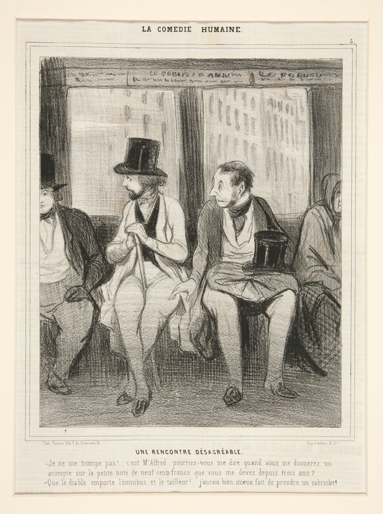Um encontro desagradável, de A Comédia Humana de Honoré Daumier