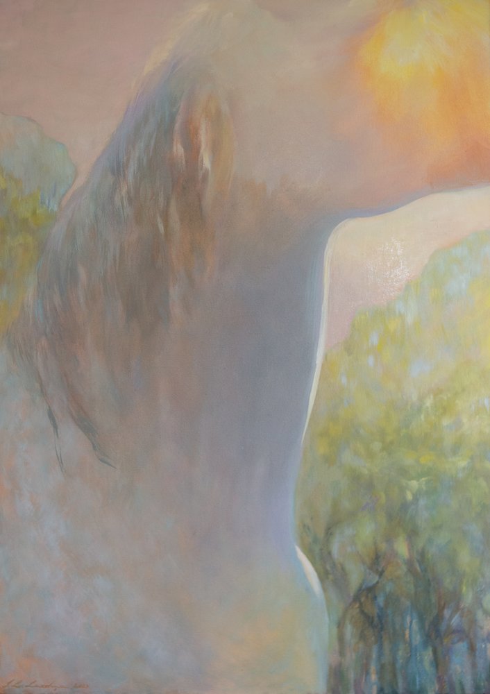 primavera para Kamila, 2024 (óleo sobre tela) de Indra Laura Lazdiņa