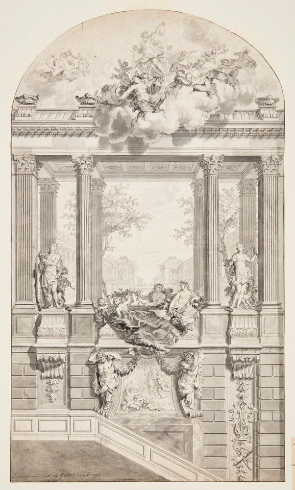 Design para Escadaria, Castelo Voorst, Haia, Holanda de Isaac de Moucheron
