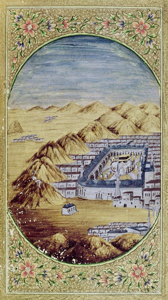 Meca cercada pelas montanhas de Arafa de Islamic School