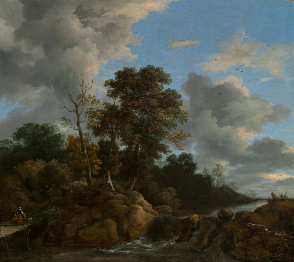 Paisagem, c.1670 (óleo sobre tela) de Jacob van Ruisdael