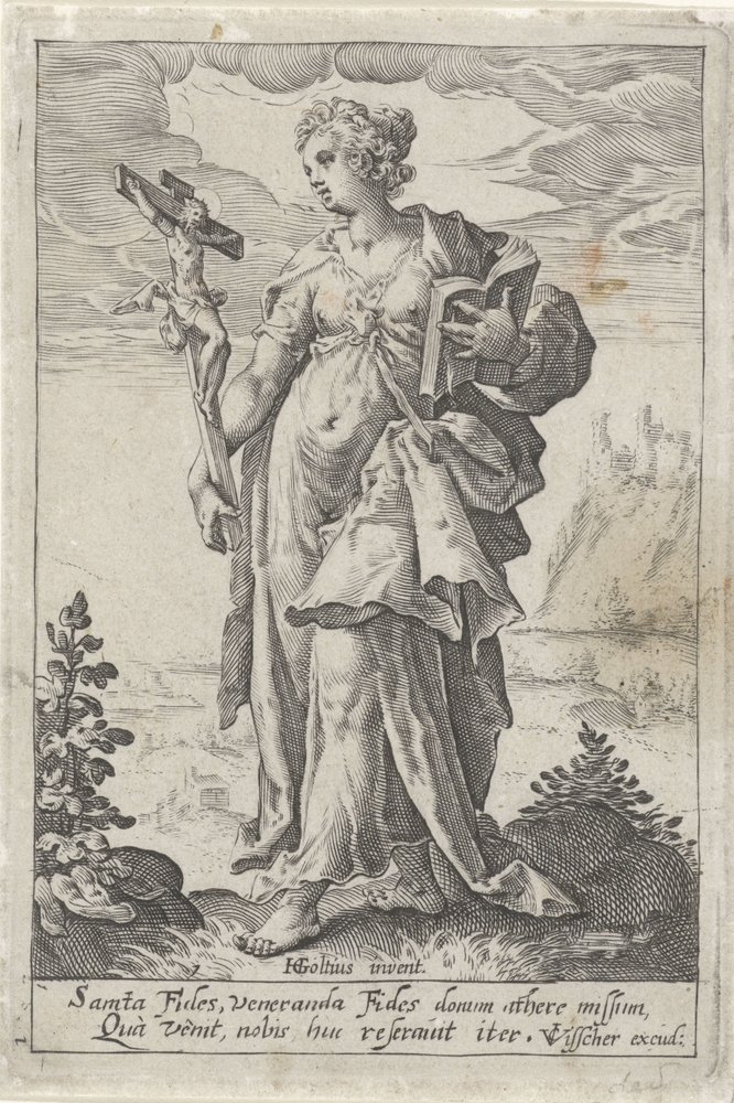 Fé (Fides) de Jacob Matham (attributed to)
