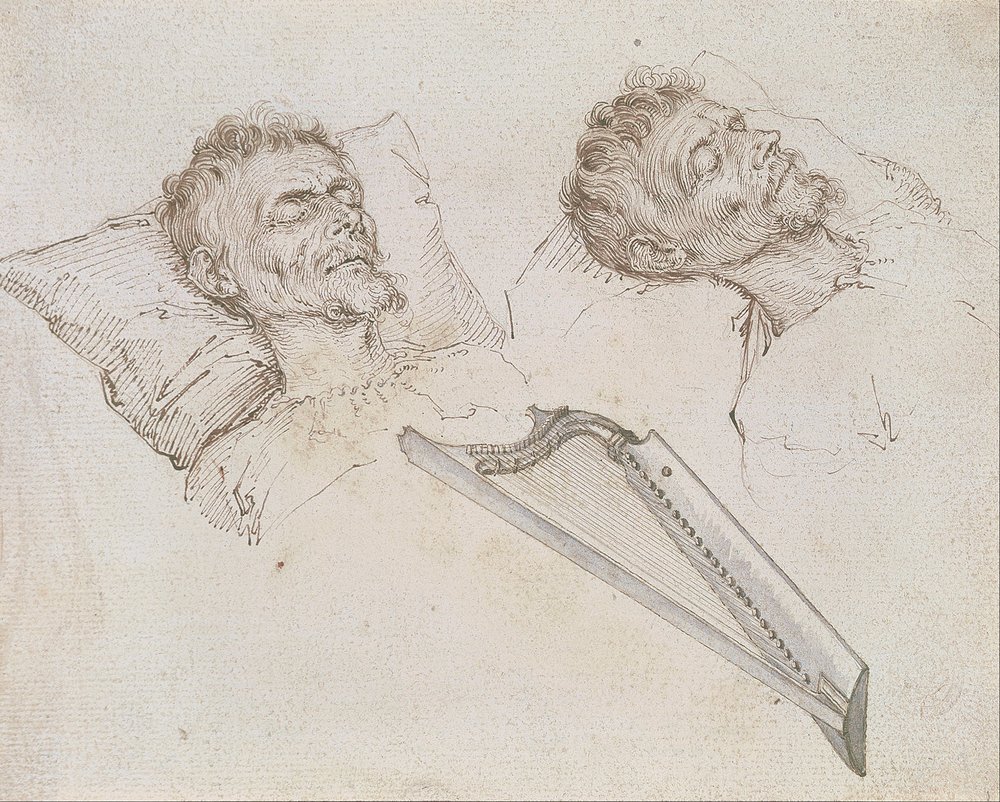 Karel van Mander no seu leito de morte | Jacob de Gheyn II