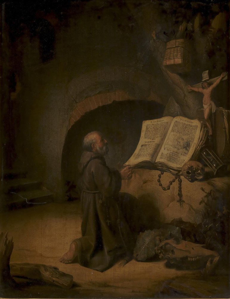 Eremit Orando | Jacob van Spreeuwen | Impressão de arte