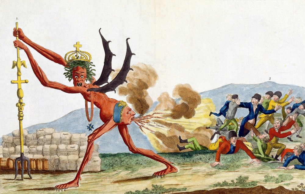 Caricatura do governo inglês, 1793 de Jacques Louis David