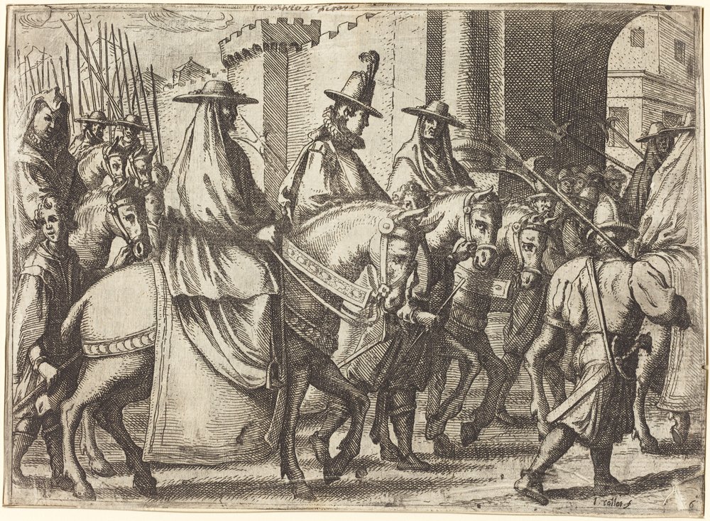 Entrada em Ferrara [reto] de Jacques Callot
