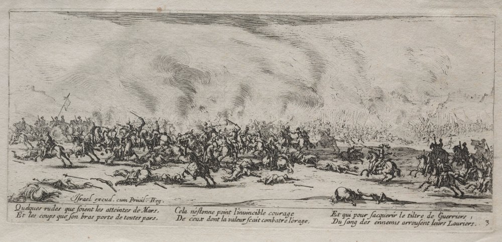 As grandes misérias da guerra: a batalha, 1633. de Jacques Callot