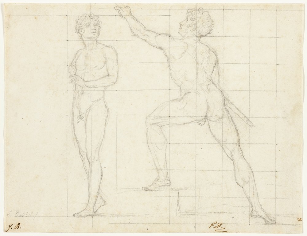 Estudo para "A Distribuição das Águias" de Jacques Louis David