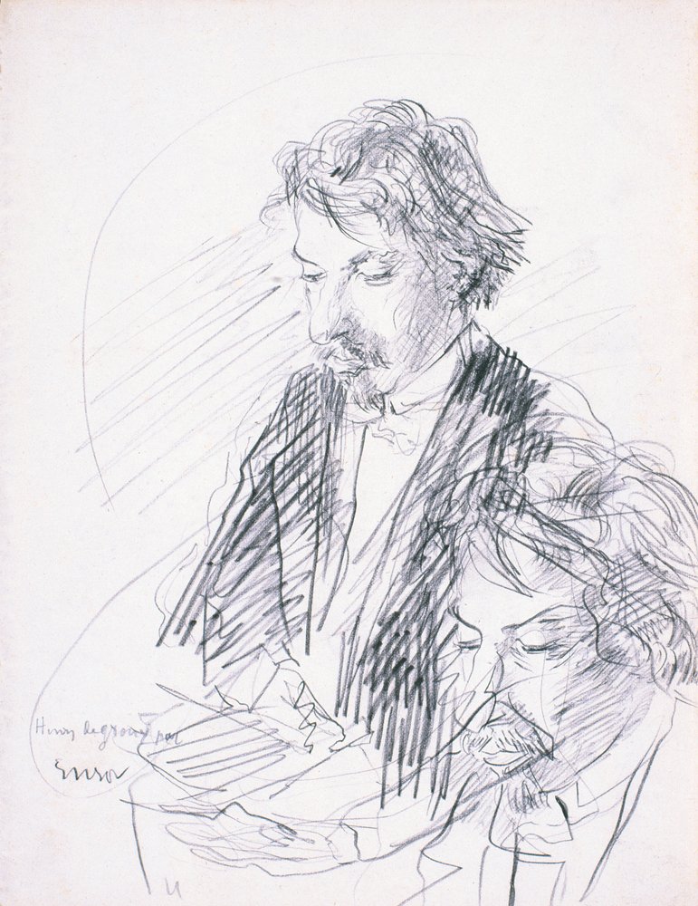 Retrato do artista, Henry de Groux | James Ensor