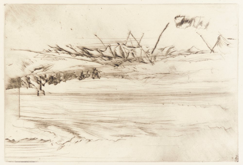 A praia, Hastings de James Abbott McNeill Whistler