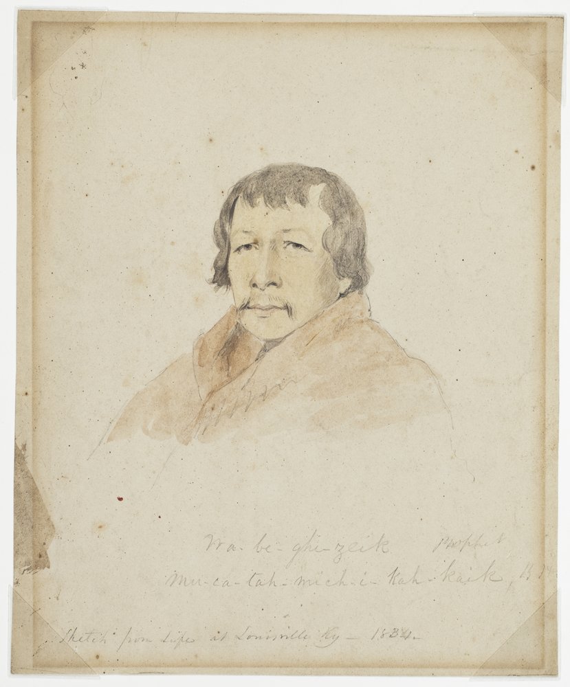 Retrato de Black Hawk e Na-Be-Ghi-Zeik de James Reid Lambdin