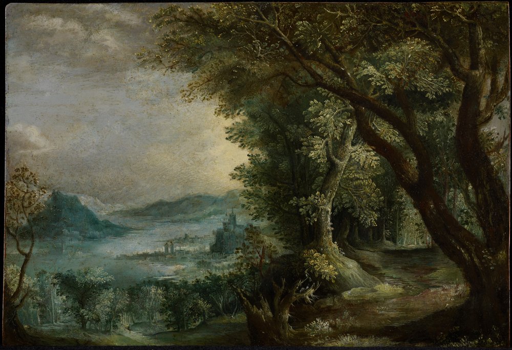 Paisagem imaginária, depois de 1600 de Jan the Elder Brueghel