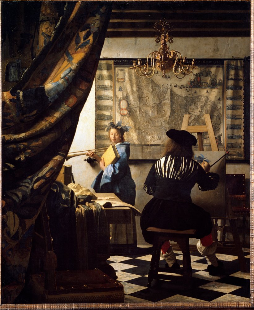 A Arte da Pintura ou Pintor no seu atelier de Jan (1632-75) Vermeer