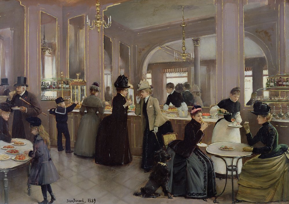 La Patisserie Gloppe, Champs Elysees, Paris, 1889 de Jean Beraud