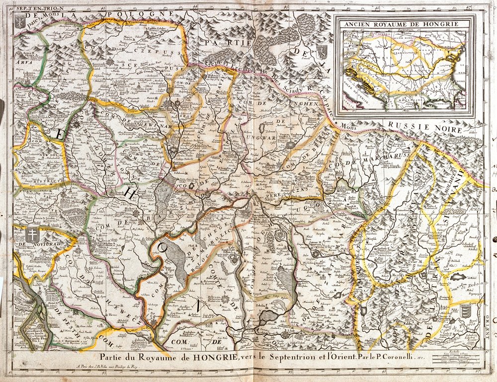 Mapa da parte nordeste do Reino da Hungria (Gravura de Jean-Baptiste Nolin