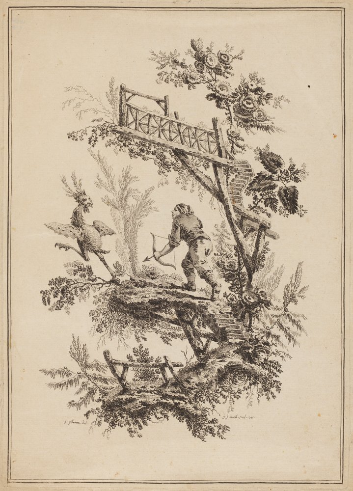 Placa 12, da "Suíte dos Doze Pescadores e Caçadores" de Jean Baptiste Pillement