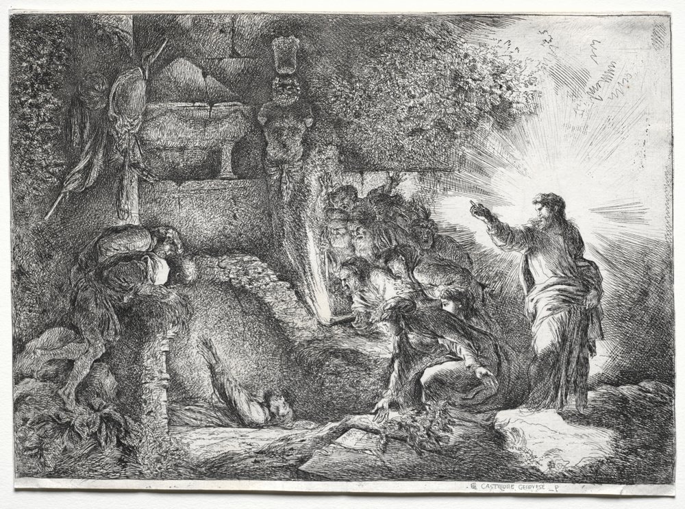 A Ressurreição de Lázaro de Jean Baptiste Pillement