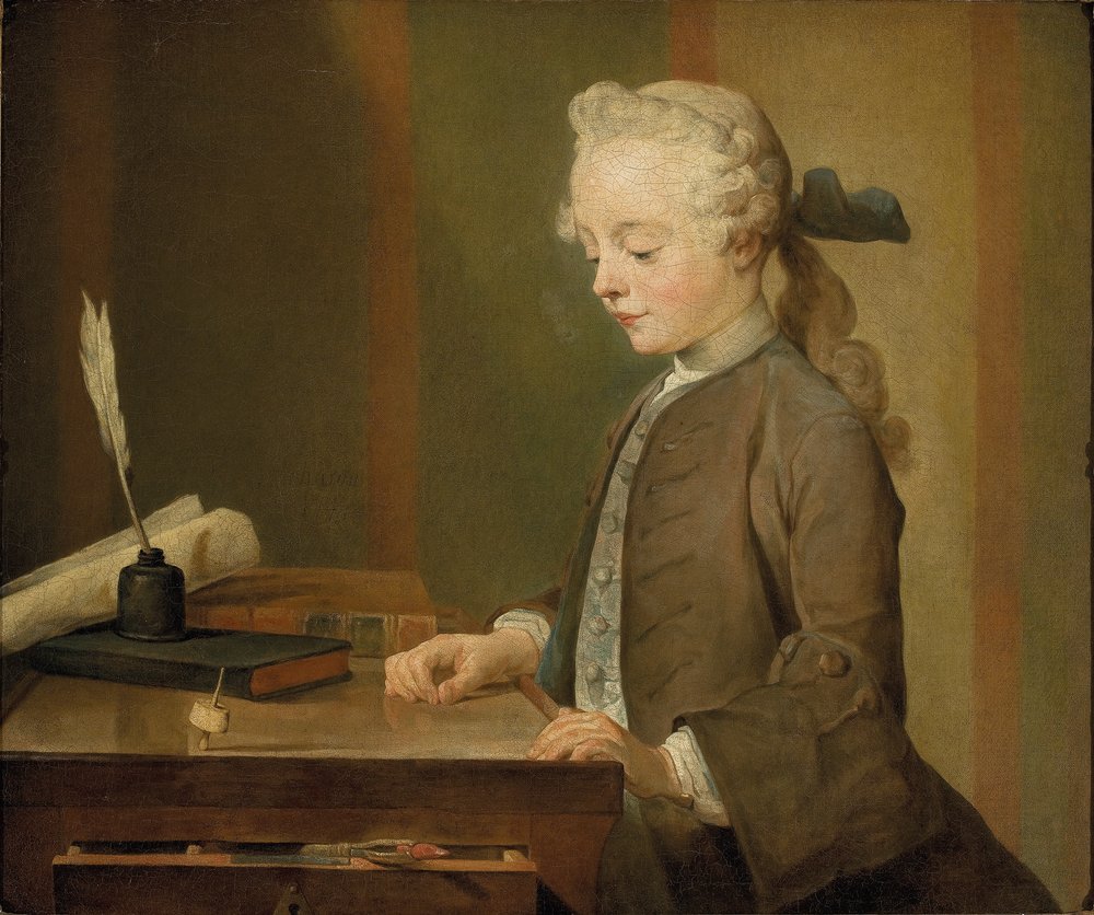 Retrato de Auguste Gabriel Godefroy de Jean-Baptiste Simeon Chardin
