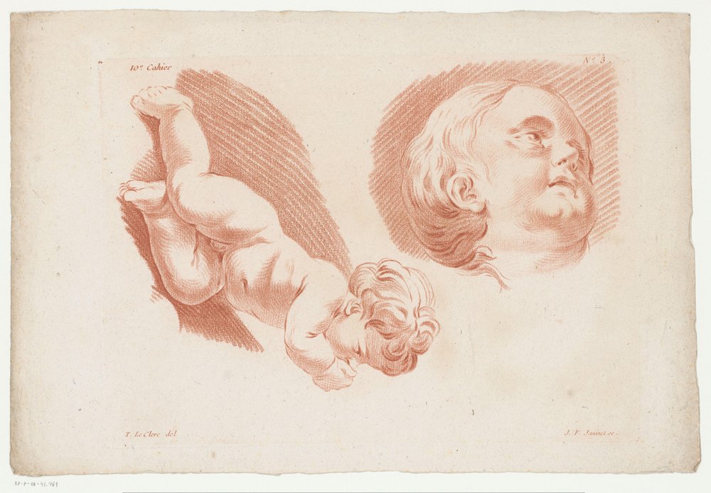 Toddler e cabeça de uma criança
Composições com partes do corpo humano (título da série)
Xe Cahier de principes du dessin d