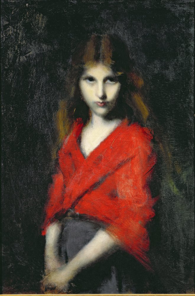 Retrato de uma jovem rapariga, A tremelicante de Jean-Jacques Henner