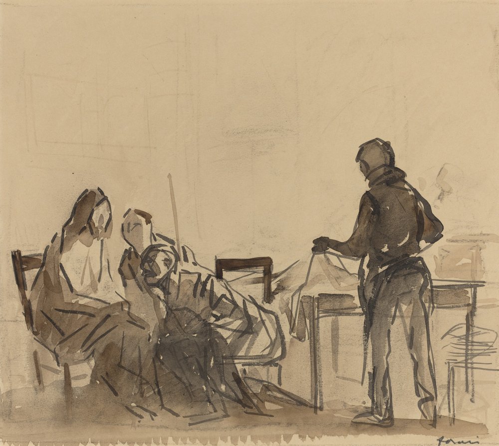 Antes do Repasto em Emaús, c. 1910. de Jean-Louis Forain