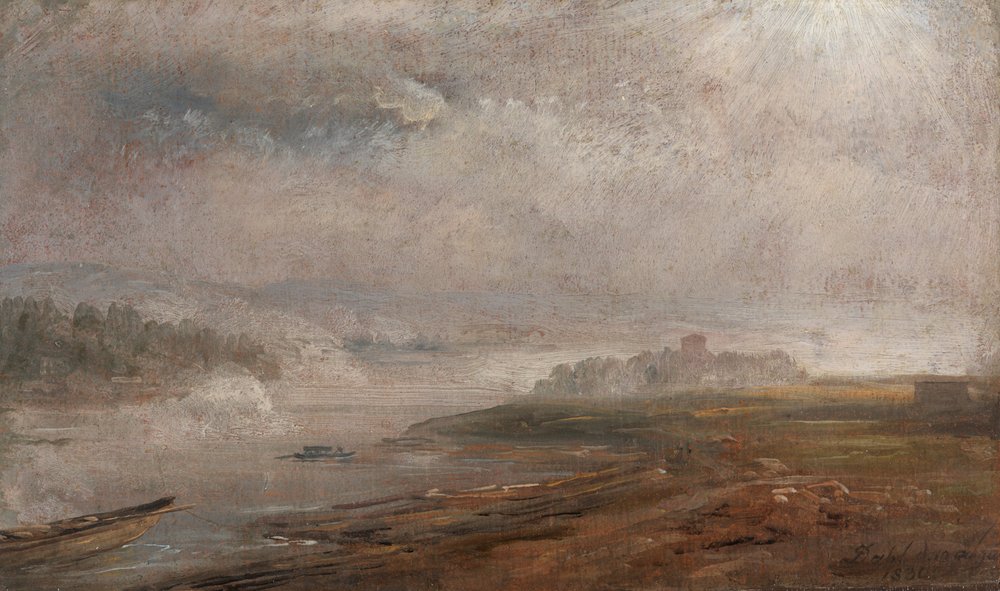 O Elba em uma manhã de nevoeiro de Johan Christian Dahl