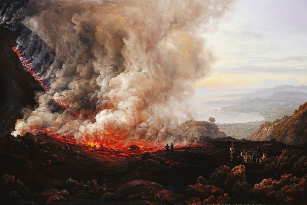 A erupção do Vesúvio, 1824 de Johan Christian Dahl
