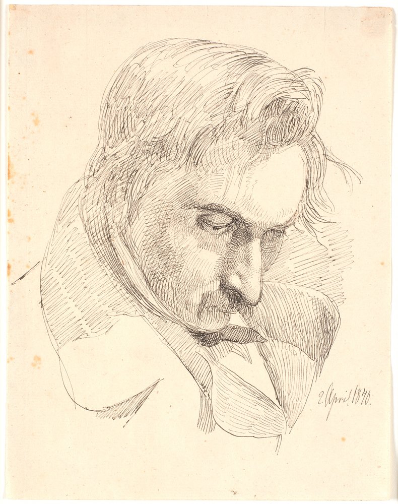 Retrato de um dos irmãos do artista de Johan Thomas Lundbye