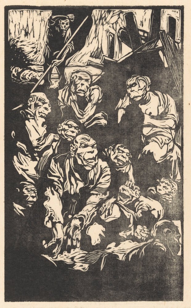Criaturas de fantasia sentadas de Johannes Josephus Aarts