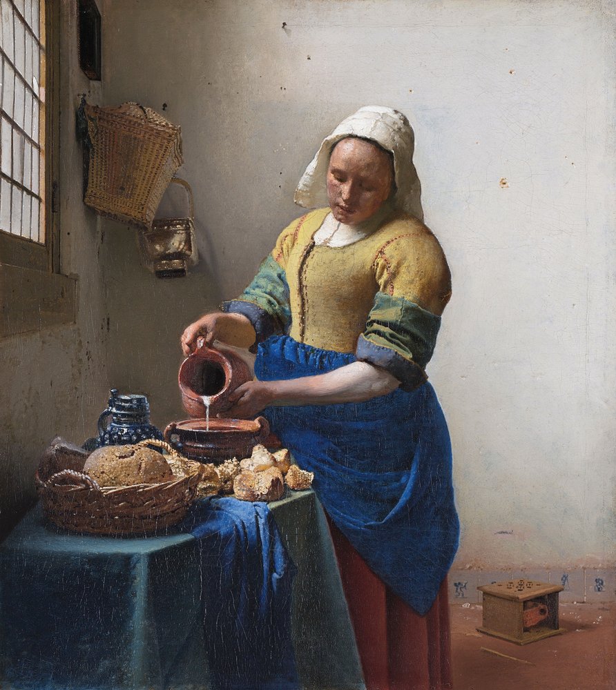 Holandês: The Milkmaid The Milkmaid de Johannes Vermeer