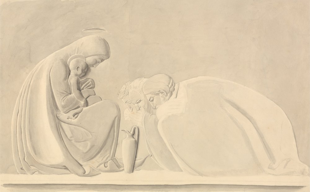 A adoração dos magos, um projeto para o relevo de Bas de John Flaxman