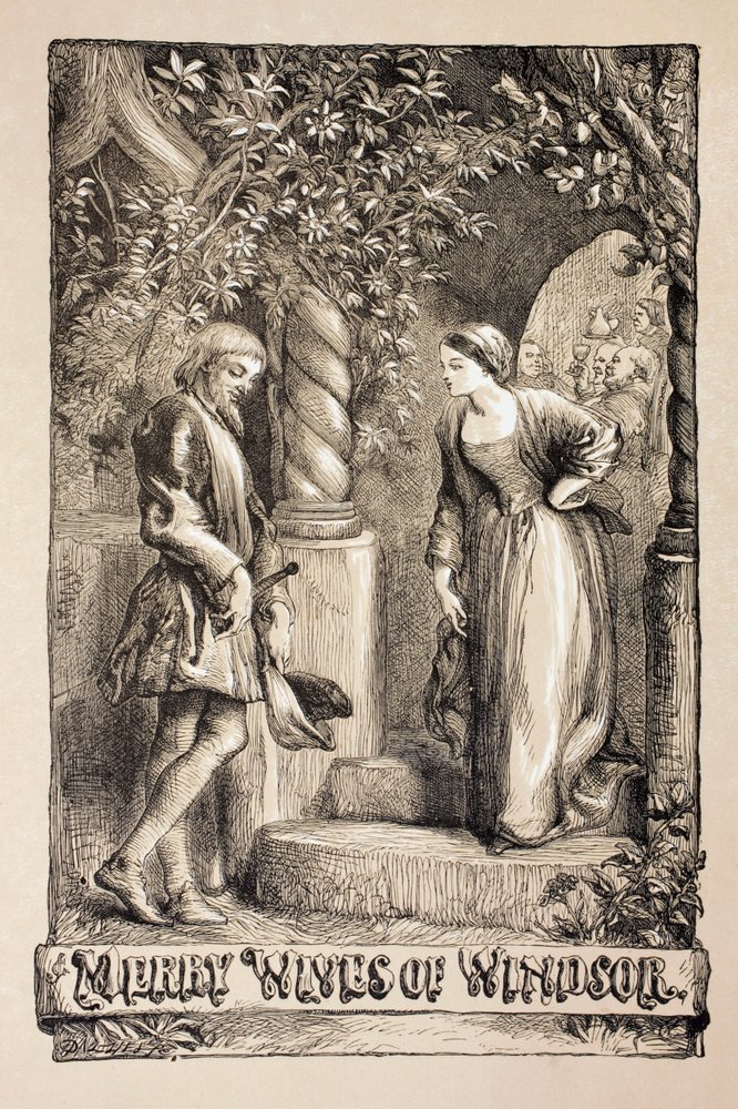 Ilustração para The Merry Wives of Windsor, de &39;The Illustrated Library Shakespeare&39;, publicada em Londres, 1890 de John Gilbert