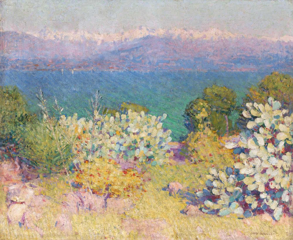 De manhã, Alpes Marítimos vistos de Antibes de John Peter Russell